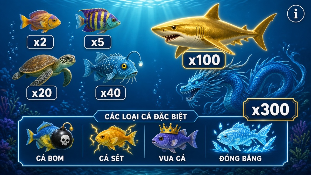 Hệ Số Cá Và Cá Đặc Biệt Trên LLWIN Chính Thức : Cách Đọc Bảng Thưởng Trong Game Bắn Cá